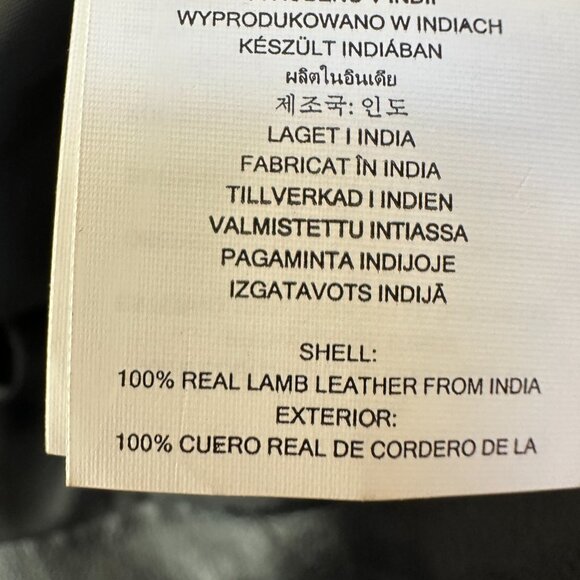 NWT Michael Kors Black Lamb Leather Moto Jacket Women's Size XL - Picture 16 of 16